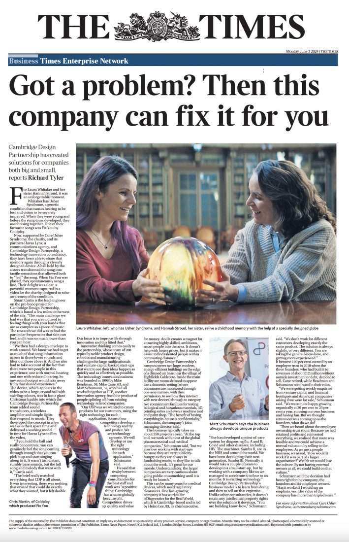CDP - Featured in The Times