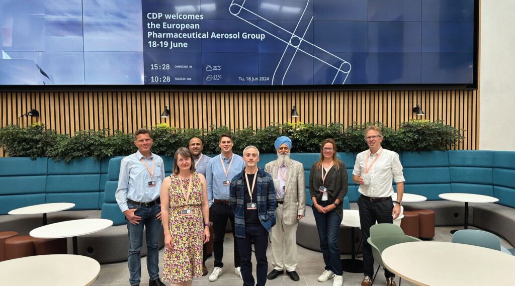 Members of the European Pharmaceutical Aerosol Group (EPAG) at Cambridge Design Partnership’s UK headquarters.