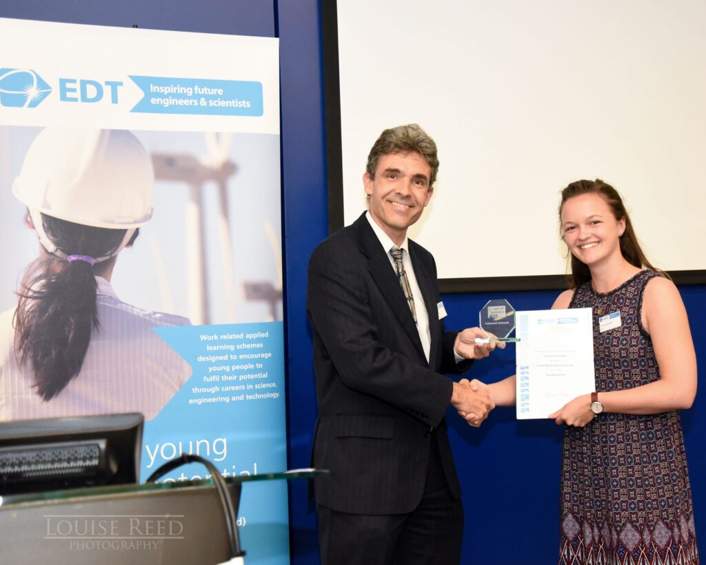 Charlotte won the Engineering Development Trust’s ‘Award for Innovation’||